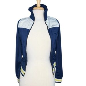 Vintage Le Tigre Navy and White Bomber Jacket Size Small